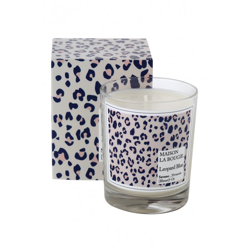 leopard blue scented candle 2