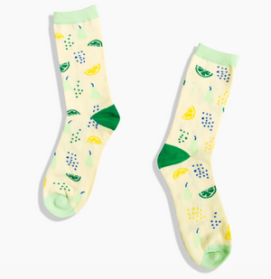 Cotton Socks in Green Fruit