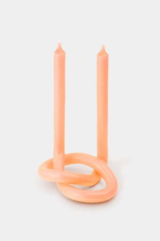 knot candles in various colors 1