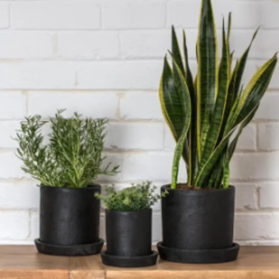 terra planter in coal in various sizes by design by dassie artisan 1