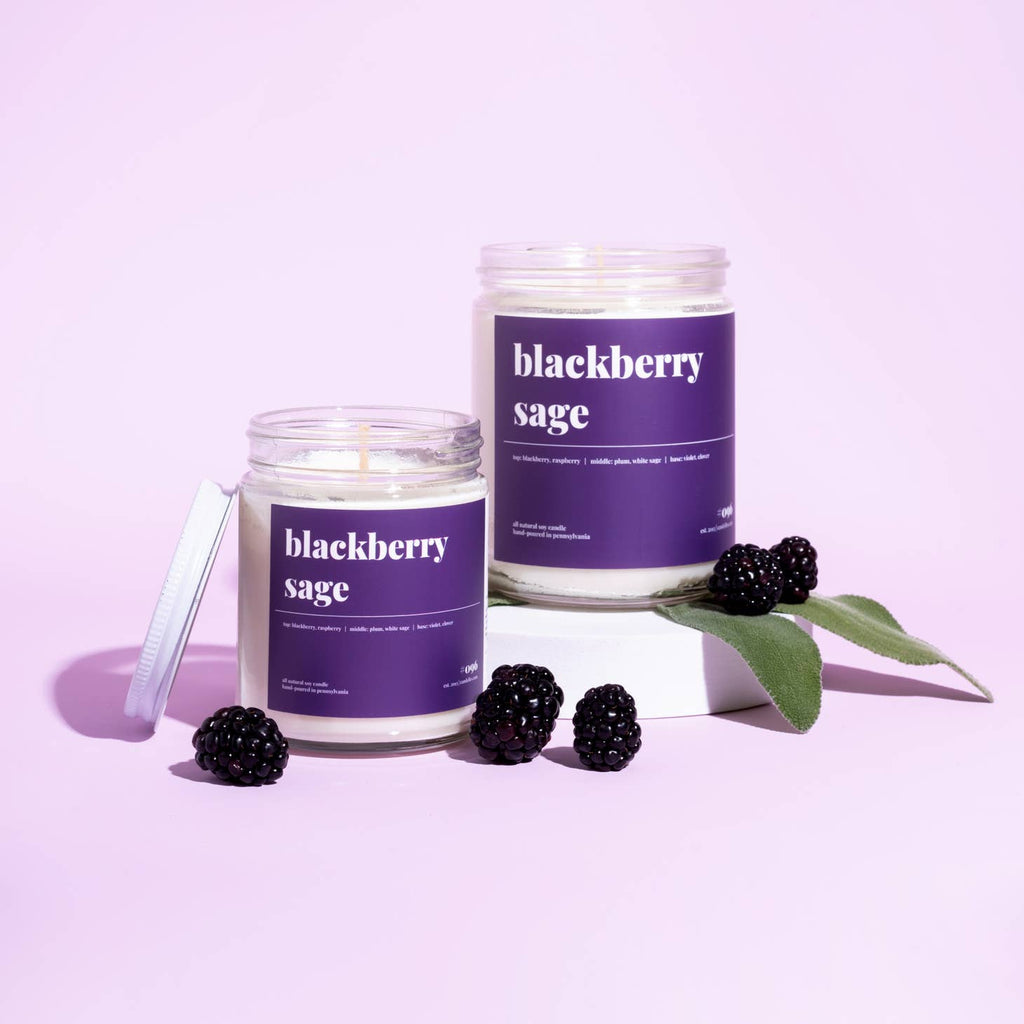 Single wick blackberry sage candle 