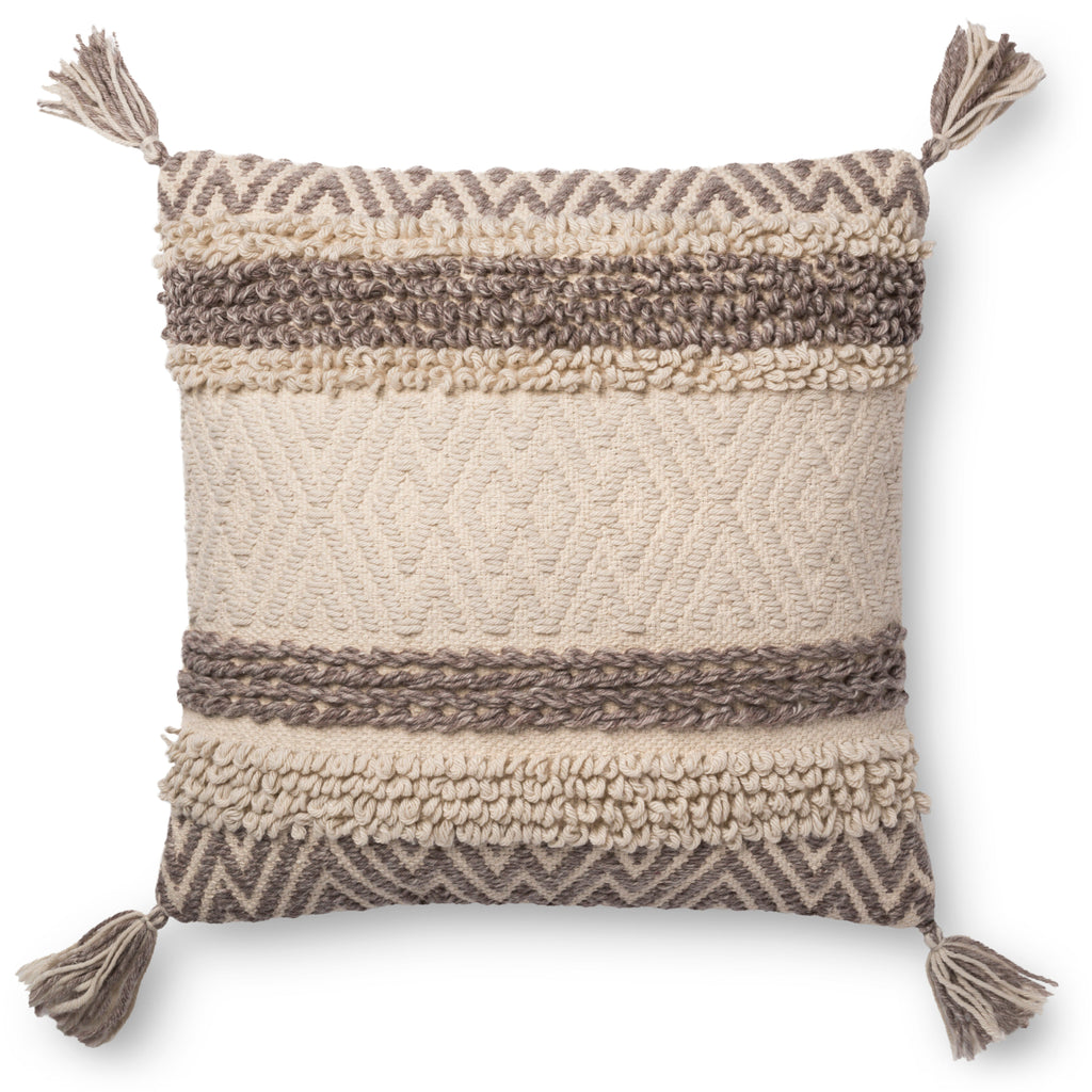 Natural & Brown Pillow by Loloi