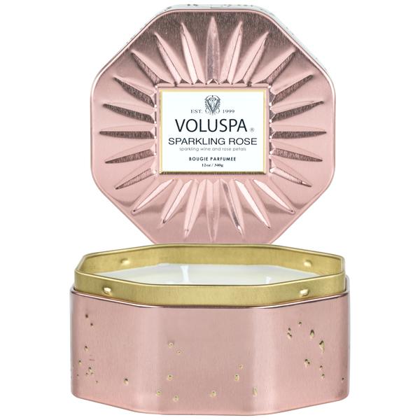 sparkling rose 3 wick candle 1
