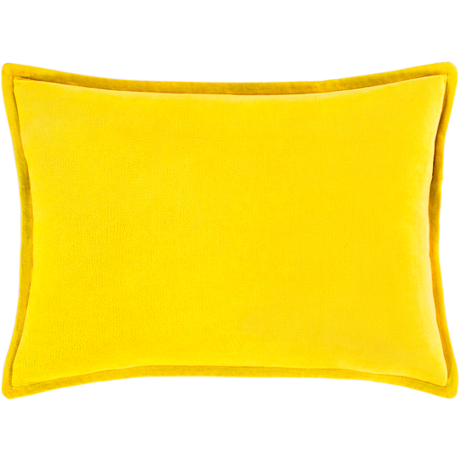 cotton velvet pillow mustard by surya 2