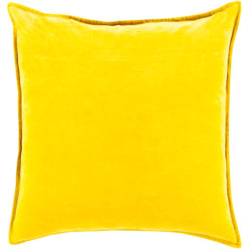 cotton velvet pillow mustard by surya 1
