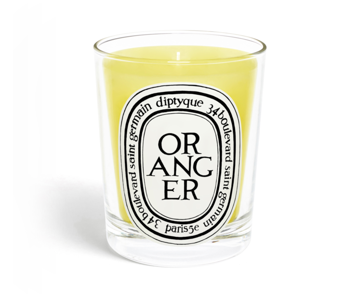 Oranger Scented Candle in a glass vessel by diptyque